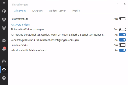 Bitdefender Einstellungen