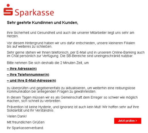 Phishing Sparkasse