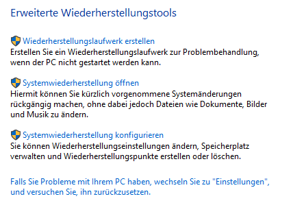 Systemwiederherstellung