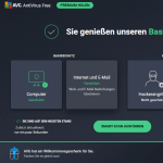 AVG Antivirus Free Dashboard