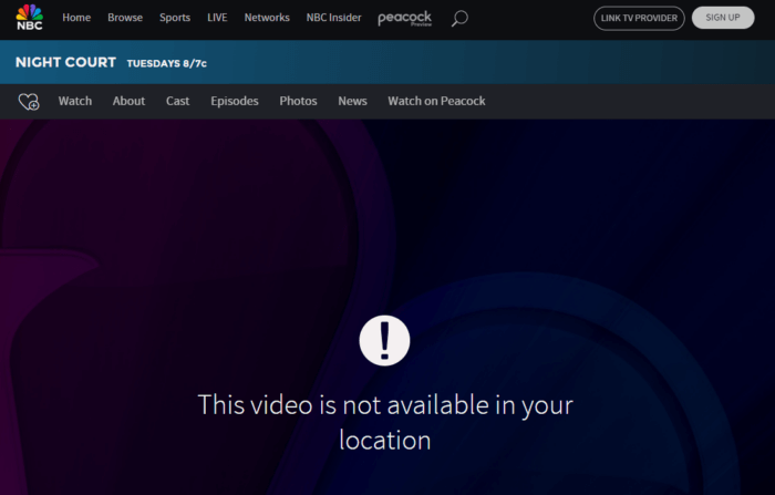 NBC Geoblocking