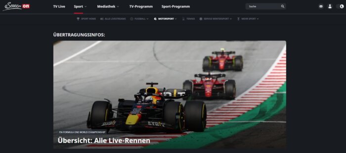 Formel 1 kostenlos streamen über ServusTV