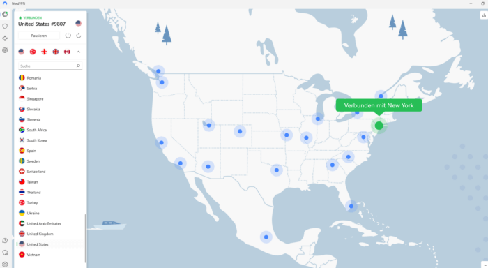 NordVPN Server in Amerika