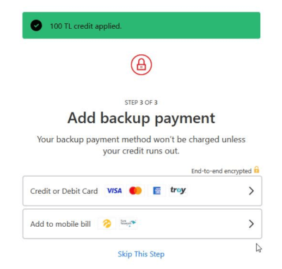 Netflix Backup-Payment