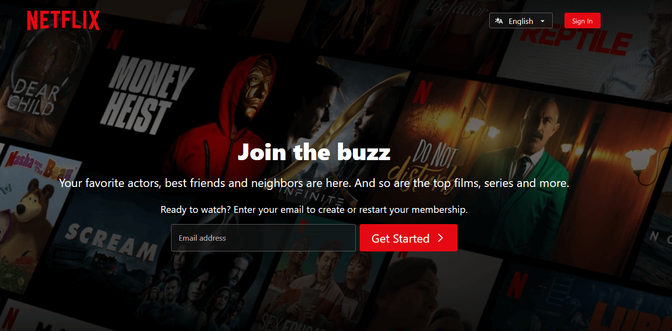 Netflix Registrierung