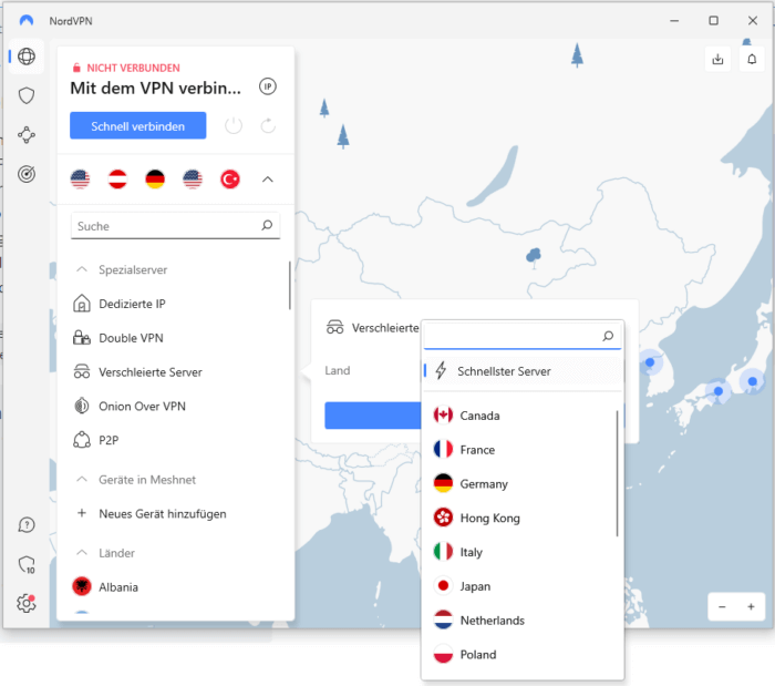 Verschleierte Server NordVPN