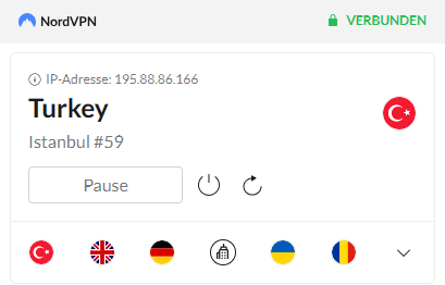 Verbindung zu einem türkischen VPN