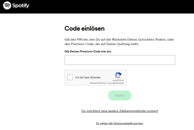 Spotify Code einlösen